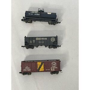 3 N Scale Atlas Trains Gulf Oil Tank Car Virgianian & Southern Lines box cars